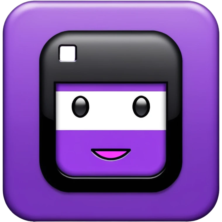 black pixel art vinyl with a purple and white striped middle label, pixel art emoji