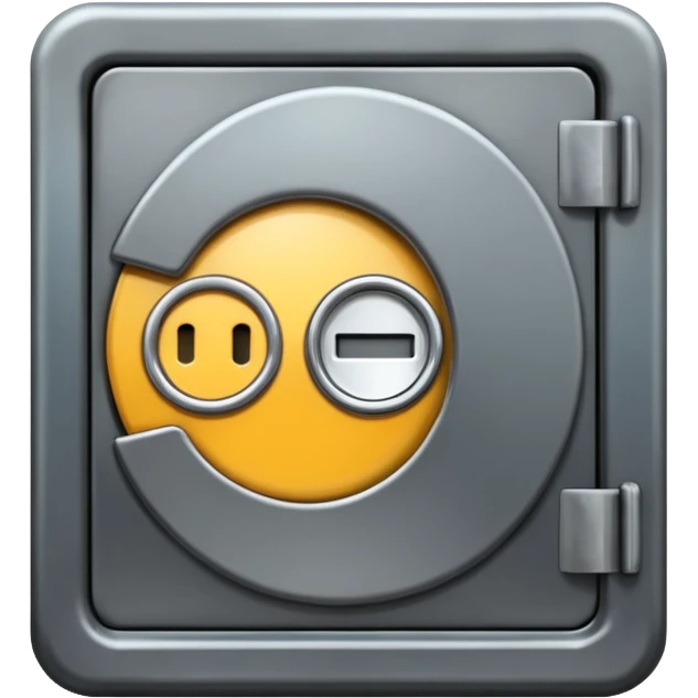 safe that is open without money in it emoji