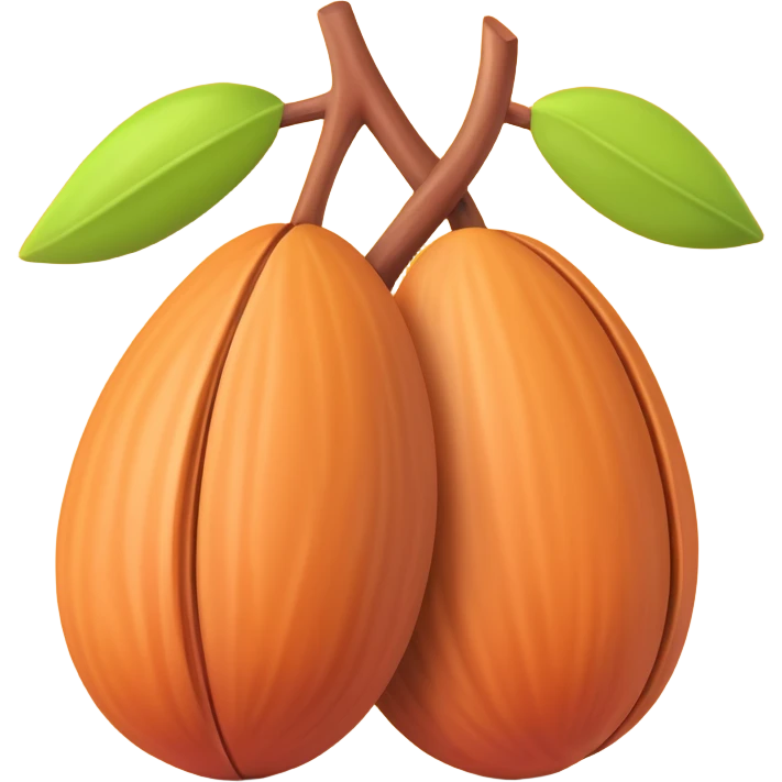realistic large almond without shell emoji
