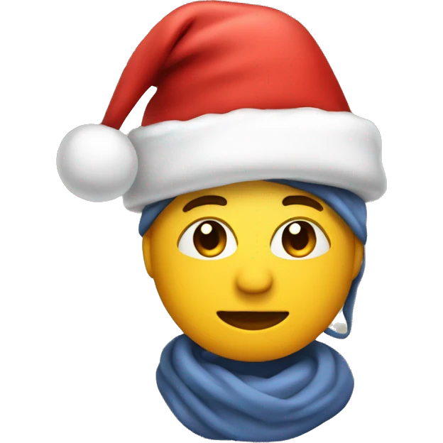 post with Christmas hat emoji