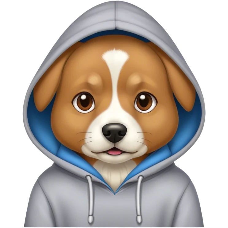 Dog wearing a hoodie emoji