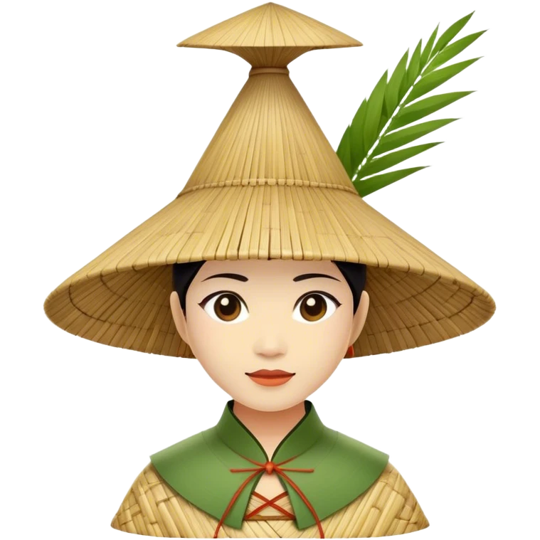 ​Cinematic Realistic Traditional Vietnamese Nón Lá, depicted as a delicately crafted conical hat made of bamboo and palm leaves with subtle texture and natural wear, evoking authentic cultural heritage, please show the hat only emoji