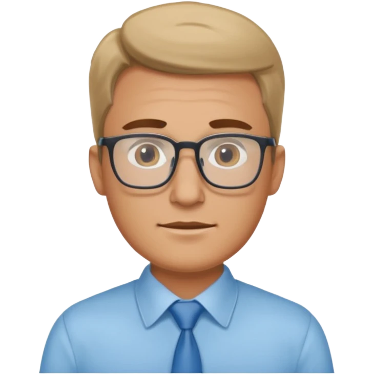 caucasian male office worker

light blue shirt emoji