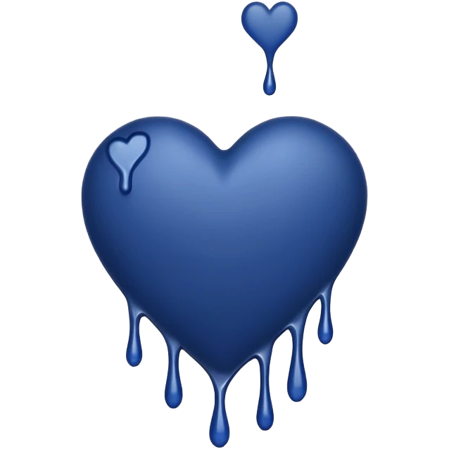 Bleeding navy blue heart  emoji