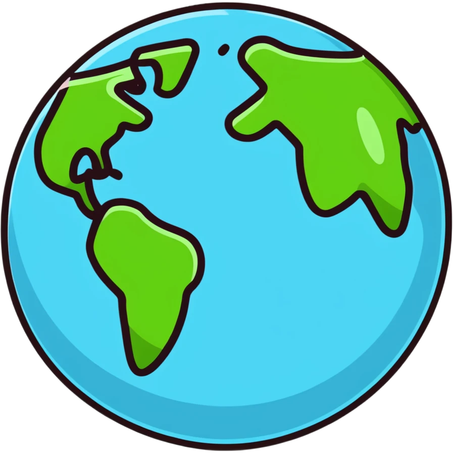 cartoonish globe sweating with high temperature emoji