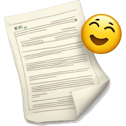 checkmark with document emoji