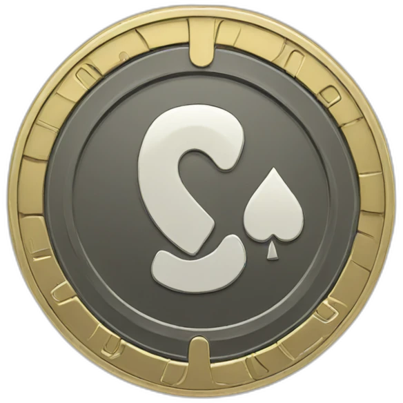 poker coin with a C in the middle emoji
