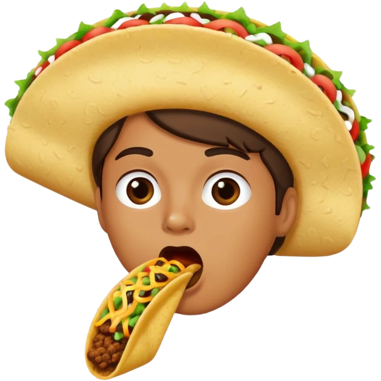 Licking a taco emoji