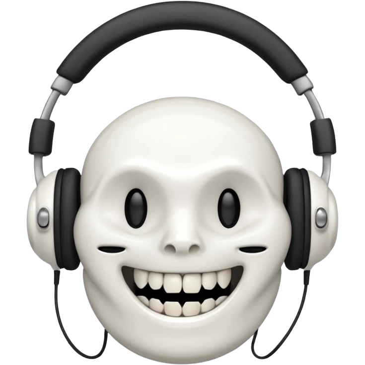 Headphones filled with teeth  emoji