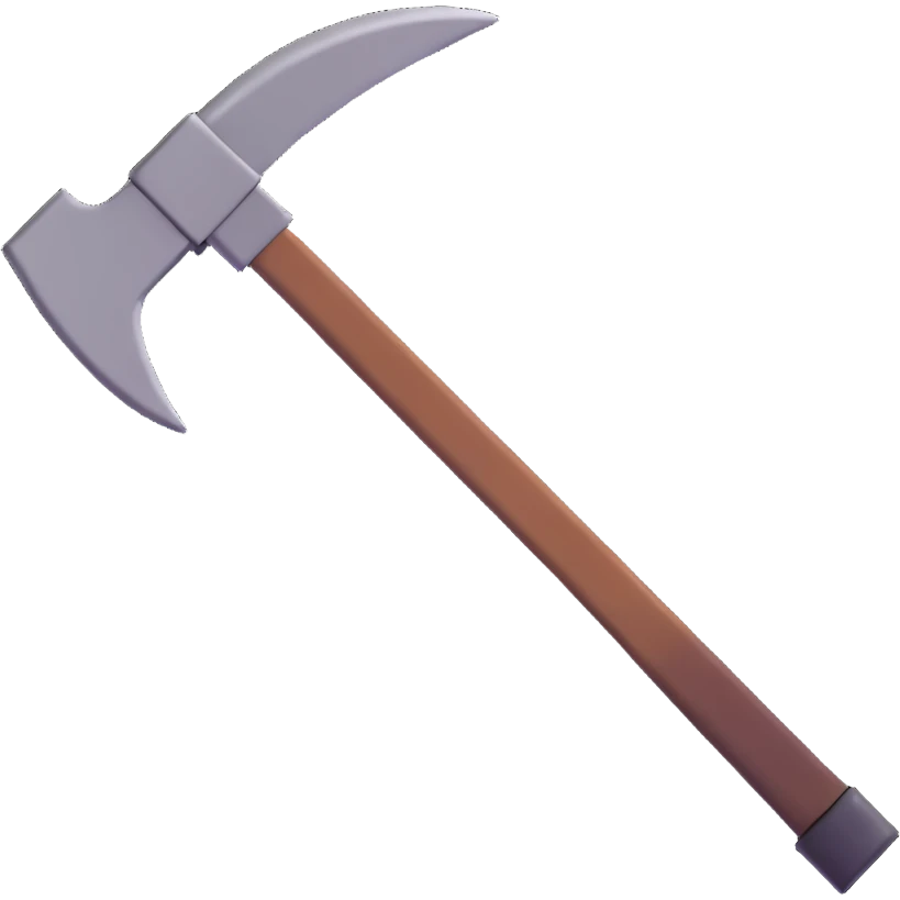 Minecraft pickaxe emoji