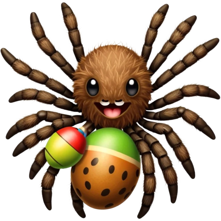 Tarantula holding maracas emoji