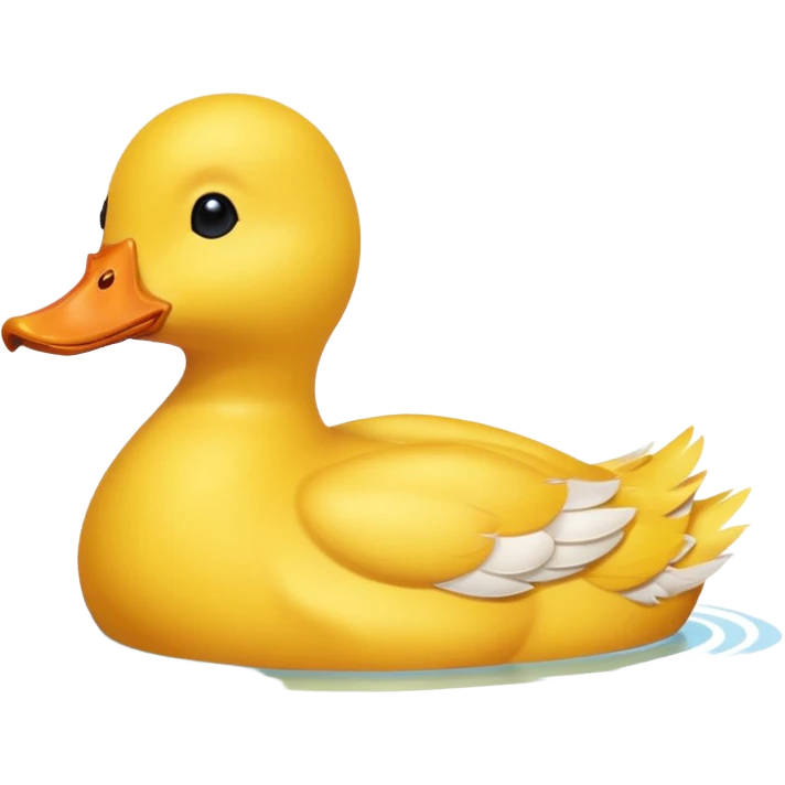 уточка желтая в озере emoji