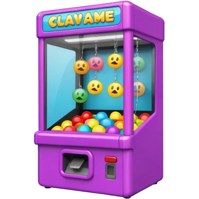 Claw machine arcade game emoji