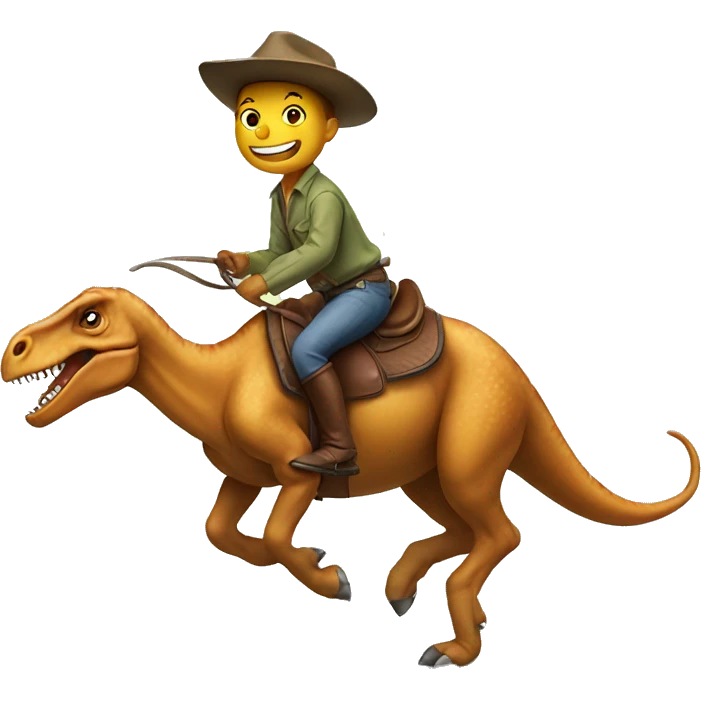 dinosaur riding a horse emoji