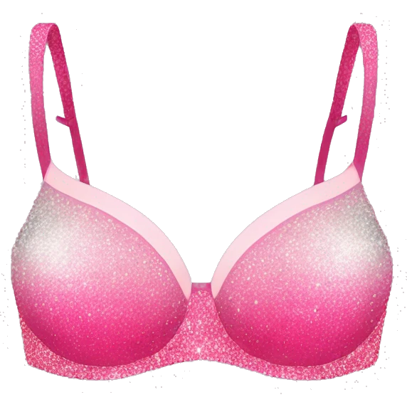 Pink ombre bra with glitter  emoji