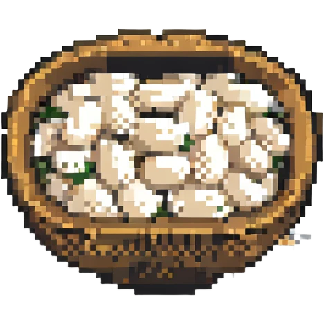 white beans pixel art style emoji