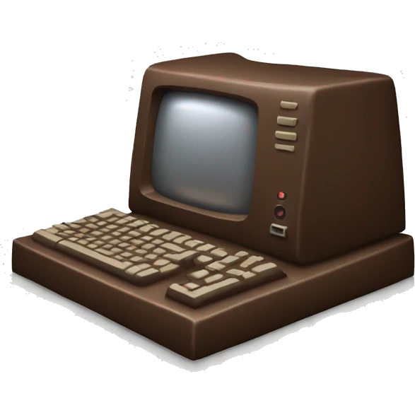 An old computer made of chocolate  emoji