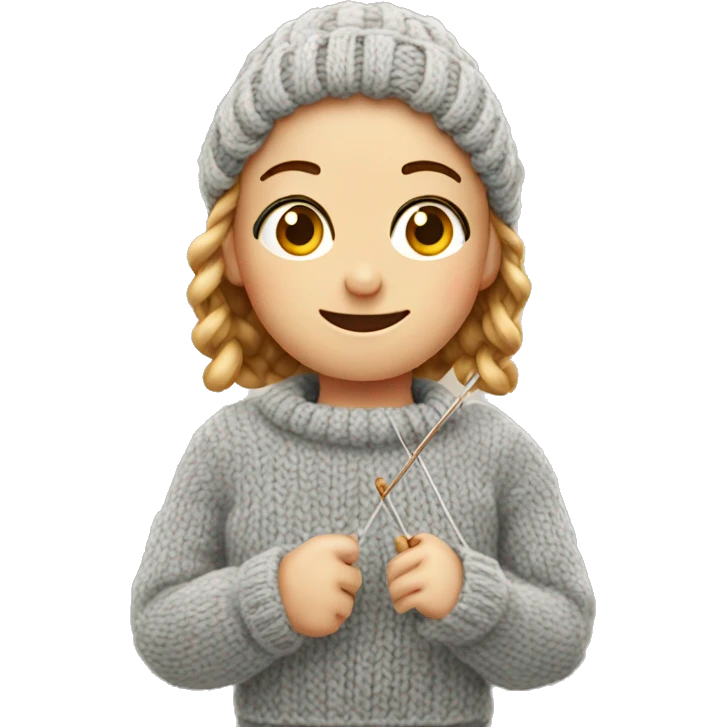 knitting a pullover emoji