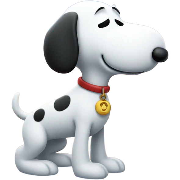 Snoopy playing in the snow emoji