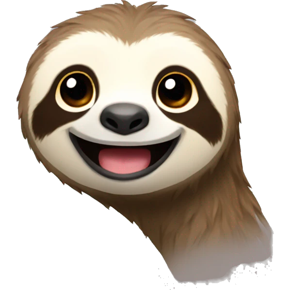 Happy sloth emoji