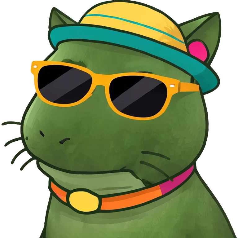 Cat with sunglasses emoji