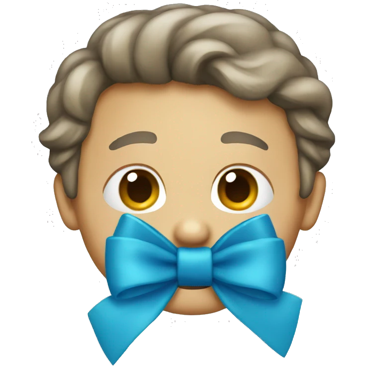 Blue bow emoji emoji