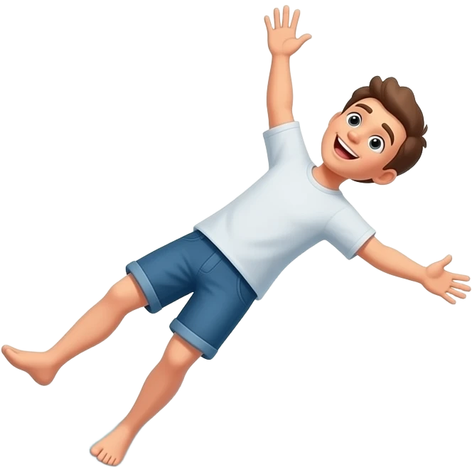 guy falling off boat into water emoji