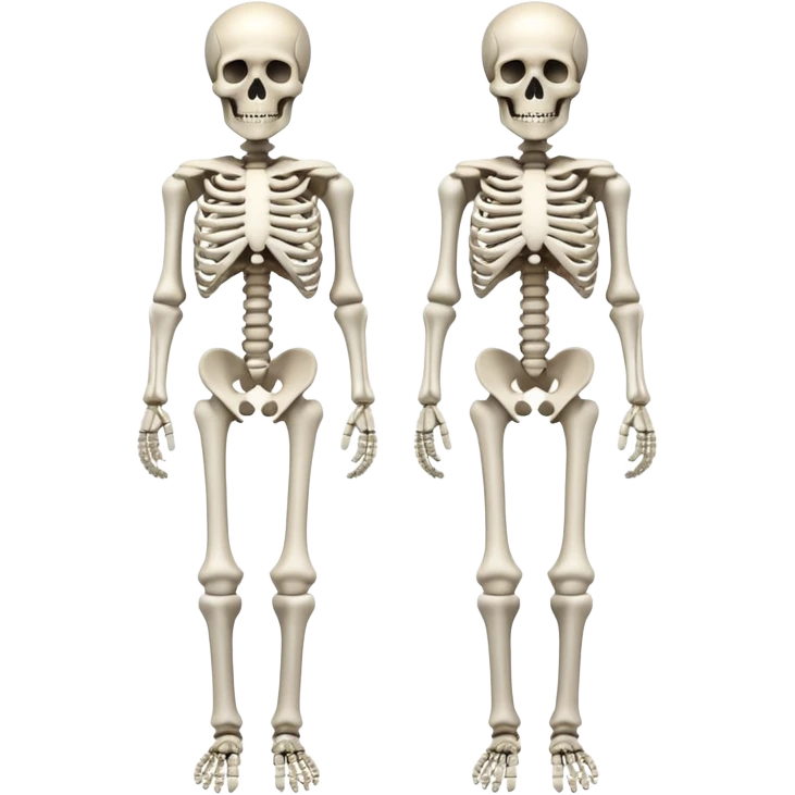 Create a full body human skeleton emoji emoji