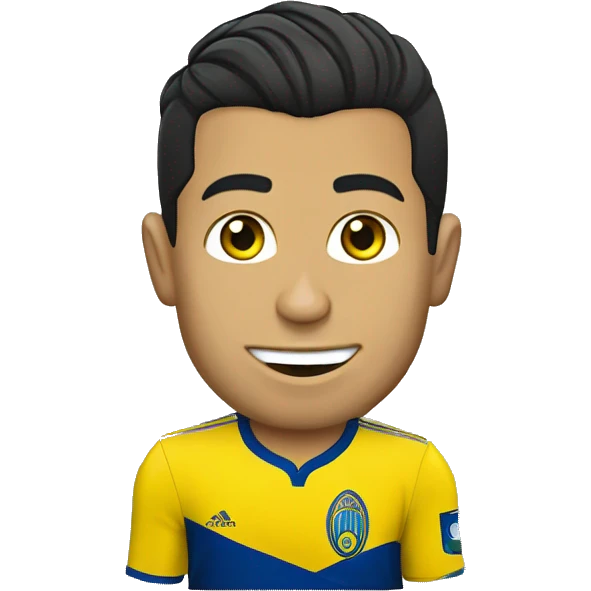 Iphone-style Cristiano Ronaldo with al-nassr shirt emoji