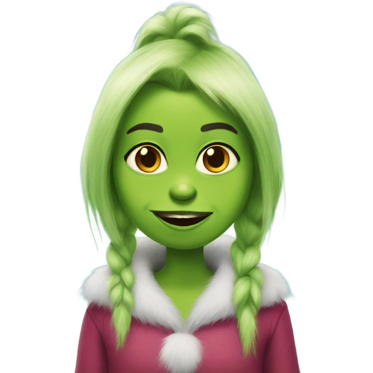 Girl grinch emoji