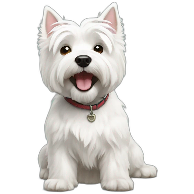 West Highland white terrier HAPPY emoji
