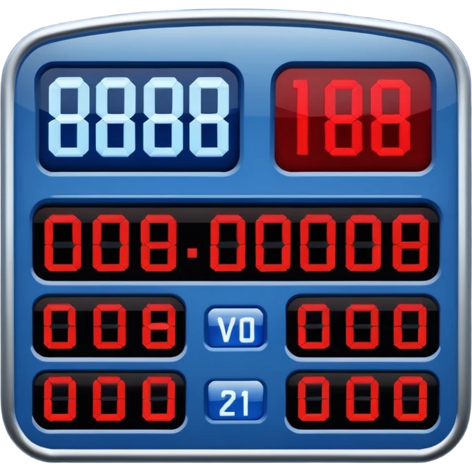 american football score board blue (#00A3E0) and red (#F9423A) emoji