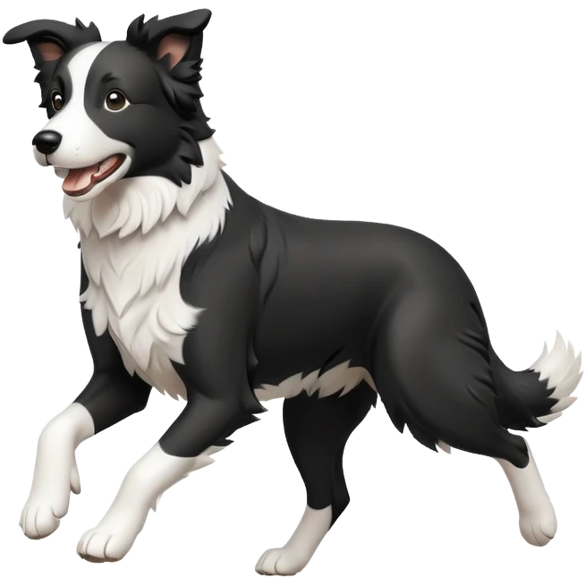Running Border Collie emoji