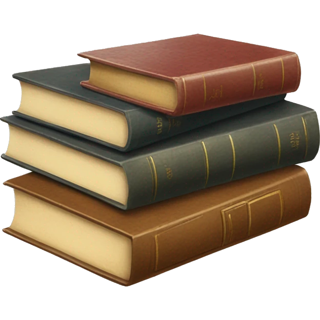 Vintage stack of books emoji