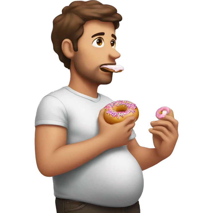 Pregnant man eating a doughnut  emoji