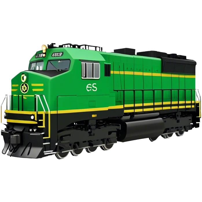 Locomotive (Freight) - GE ES44AC (Model Year: 2021) (Iconic colour: Green and black) emoji