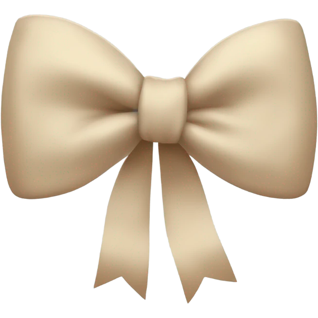 beige bow emoji