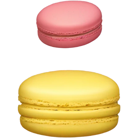 one yellow macaron  emoji