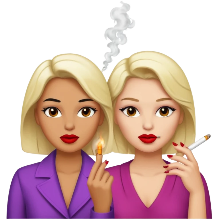 lesbians smoking emoji