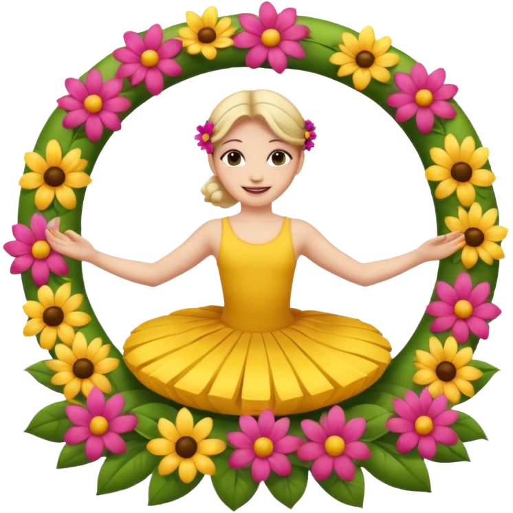 dancer on flower float emoji