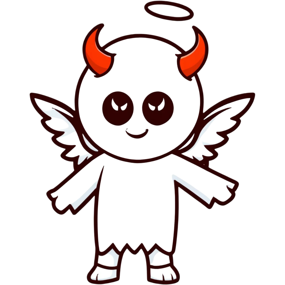 devil with angel halo emoji