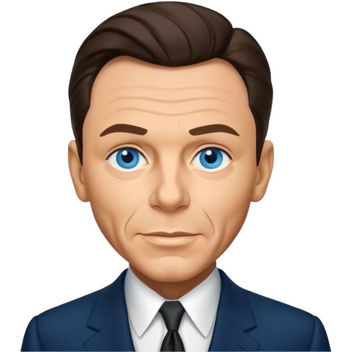 Frank Sinatra with blue eyes emoji