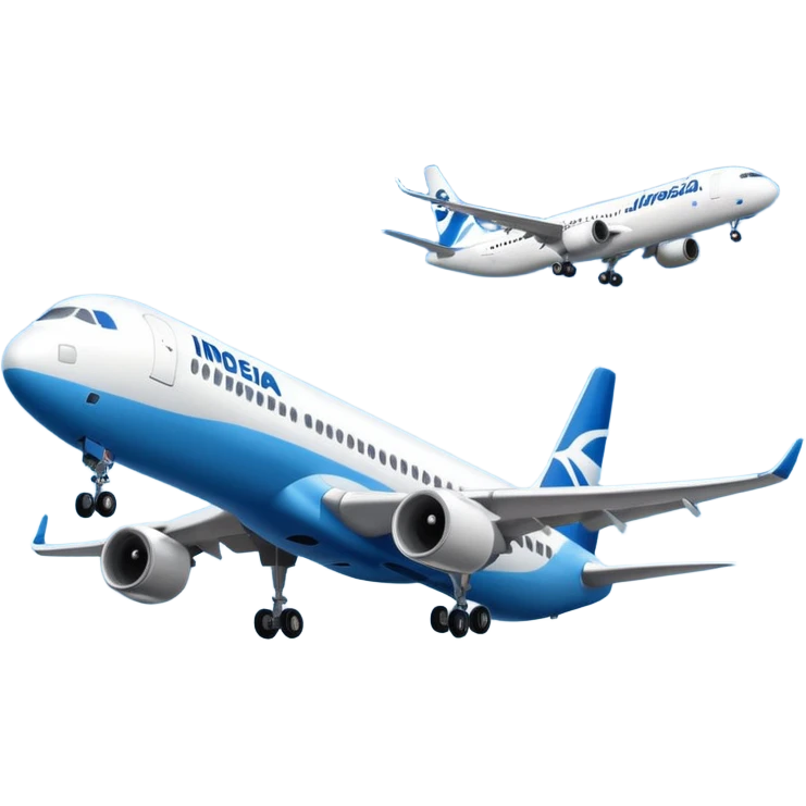 Indonesia airlines take off in airport emoji