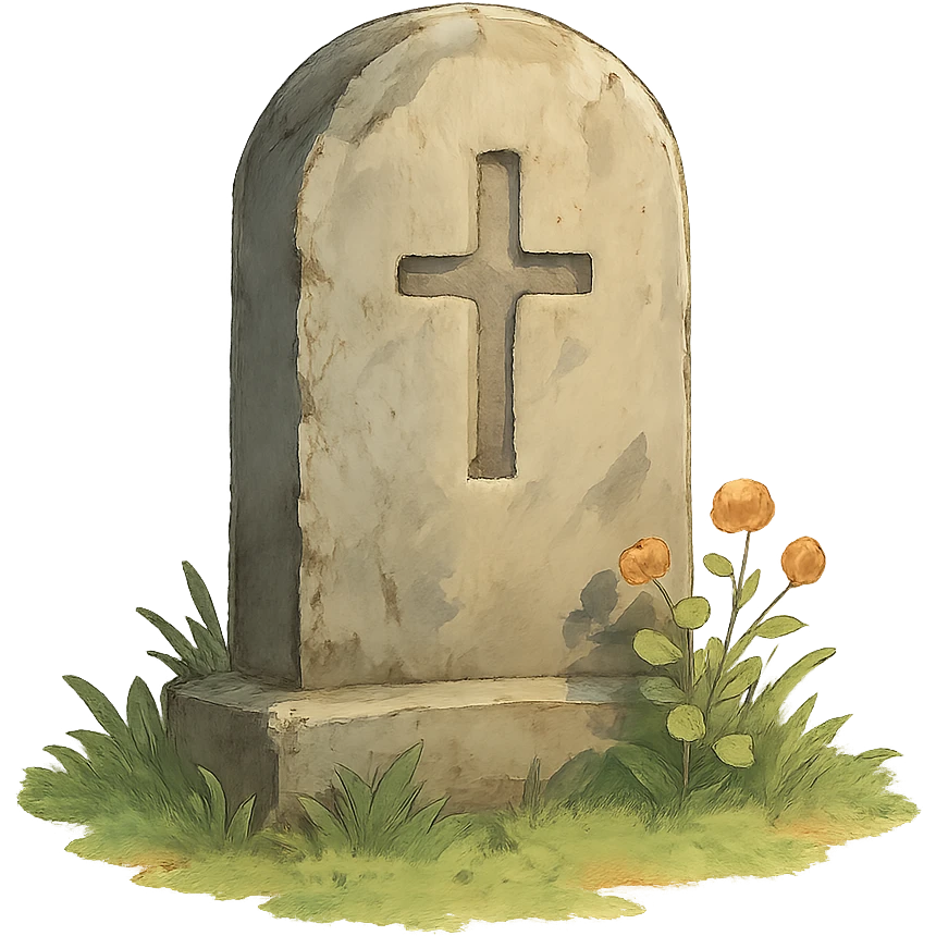 ghibli style grave emoji