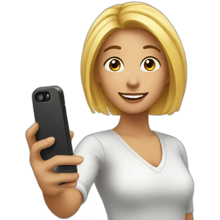 woman taking a selfie picture emoji