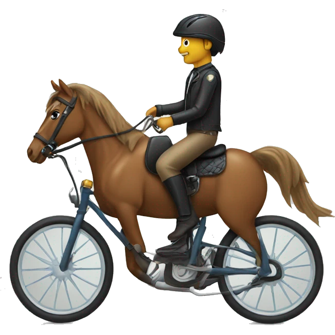 Horse riding a bike  emoji