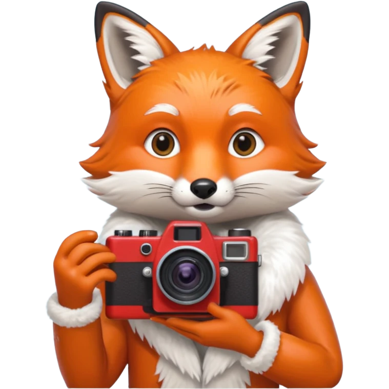 red fox white camera emoji