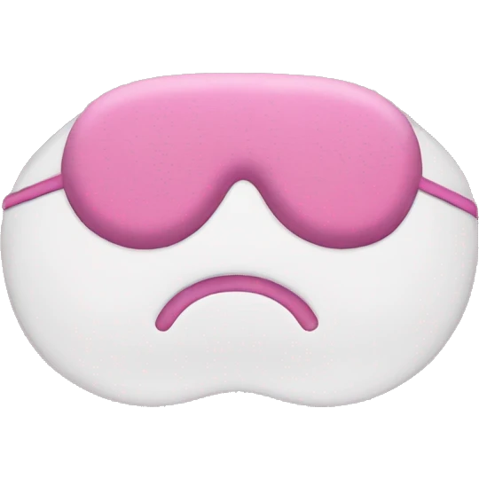 Pink sleep mask emoji