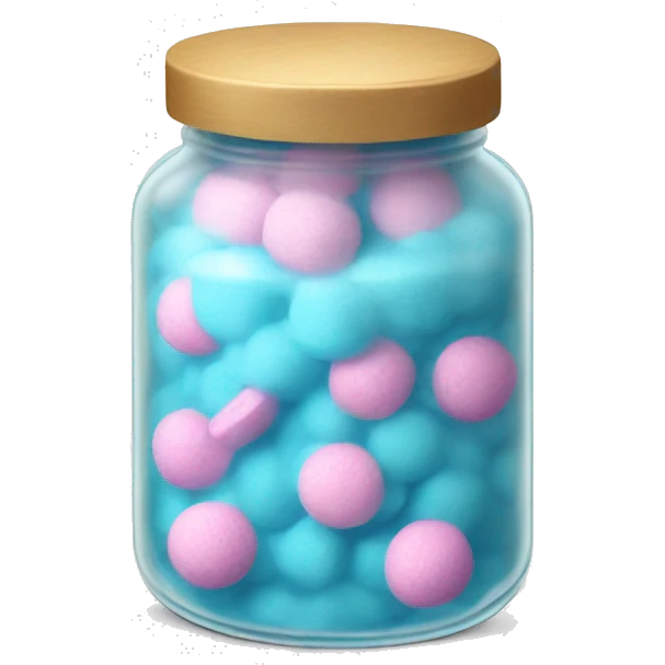 Jar of bath bombs emoji