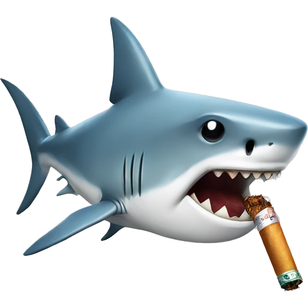 Shark smoking emoji